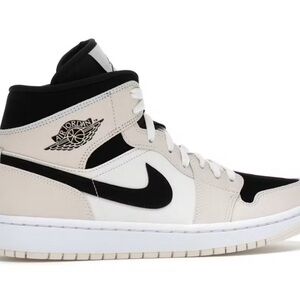 Jordan 1 Mid in Black and Cream